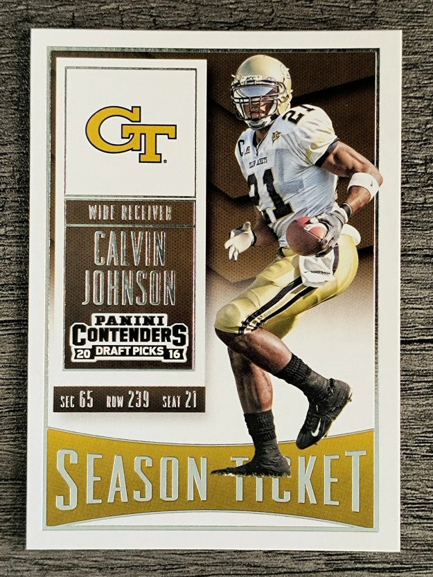 2016 Panini Contenders Draft Picks #16 Calvin Johnson