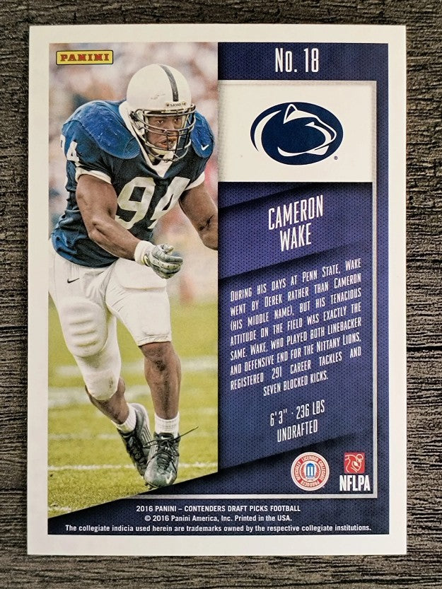 2016 Panini Contenders Draft Picks #18 Cameron Wake