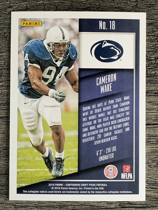 2016 Panini Contenders Draft Picks #18 Cameron Wake