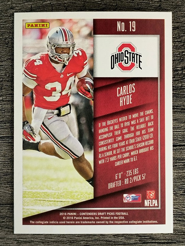 2016 Panini Contenders Draft Picks #19 Carlos Hyde