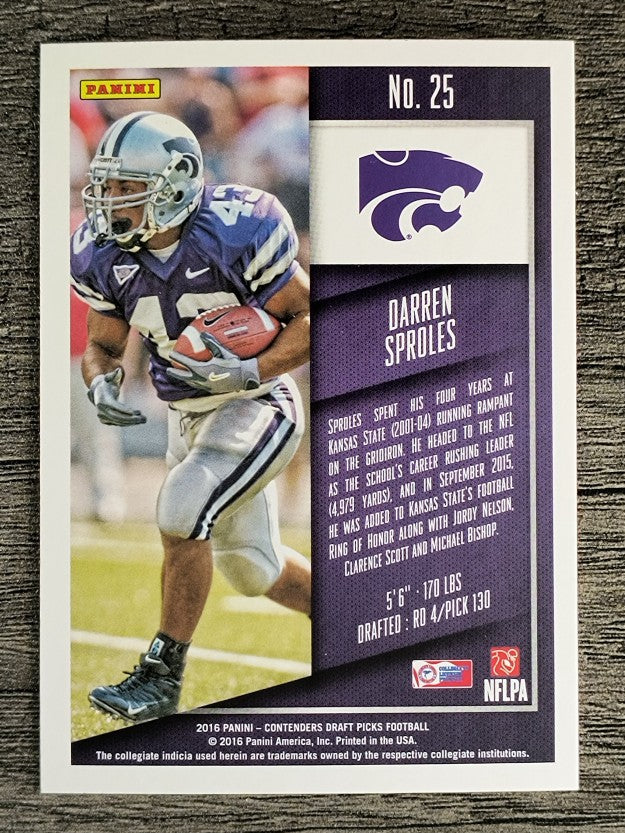 2016 Panini Contenders Draft Picks #25 Darren Sproles