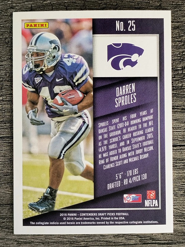 2016 Panini Contenders Draft Picks #25 Darren Sproles