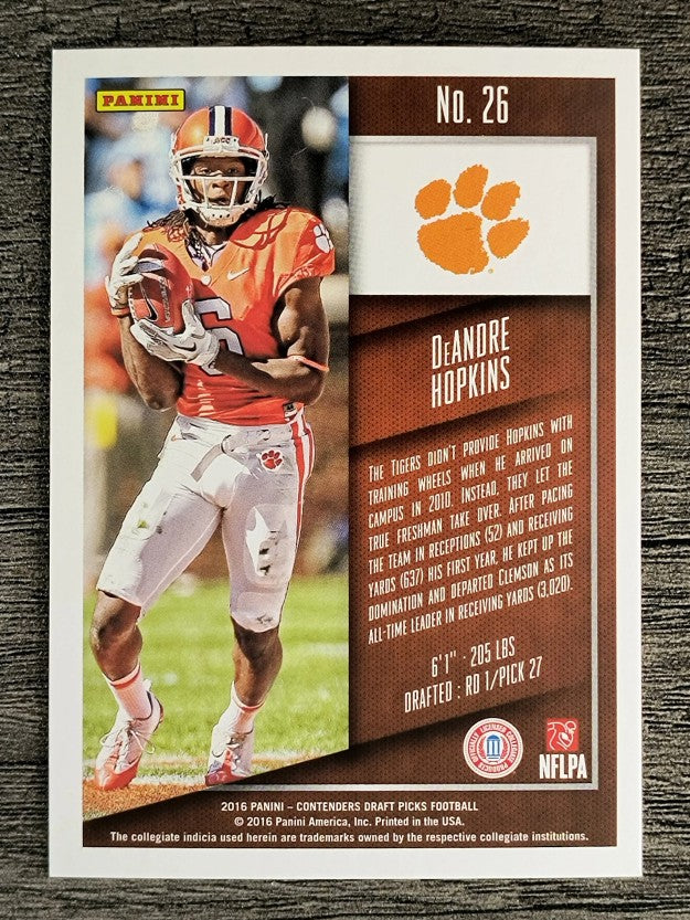 2016 Panini Contenders Draft Picks #26 DeAndre Hopkins