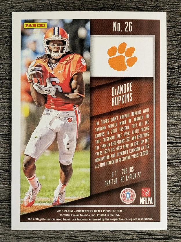 2016 Panini Contenders Draft Picks #26 DeAndre Hopkins