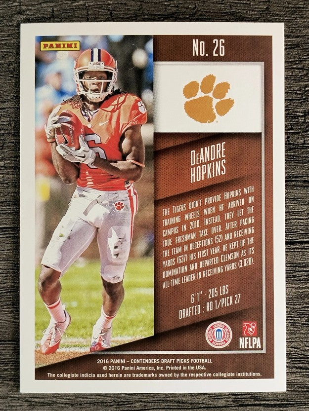 2016 Panini Contenders Draft Picks #26 DeAndre Hopkins