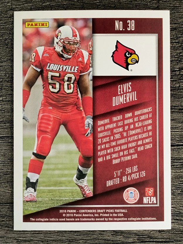 2016 Panini Contenders Draft Picks #38 Elvis Dumervil