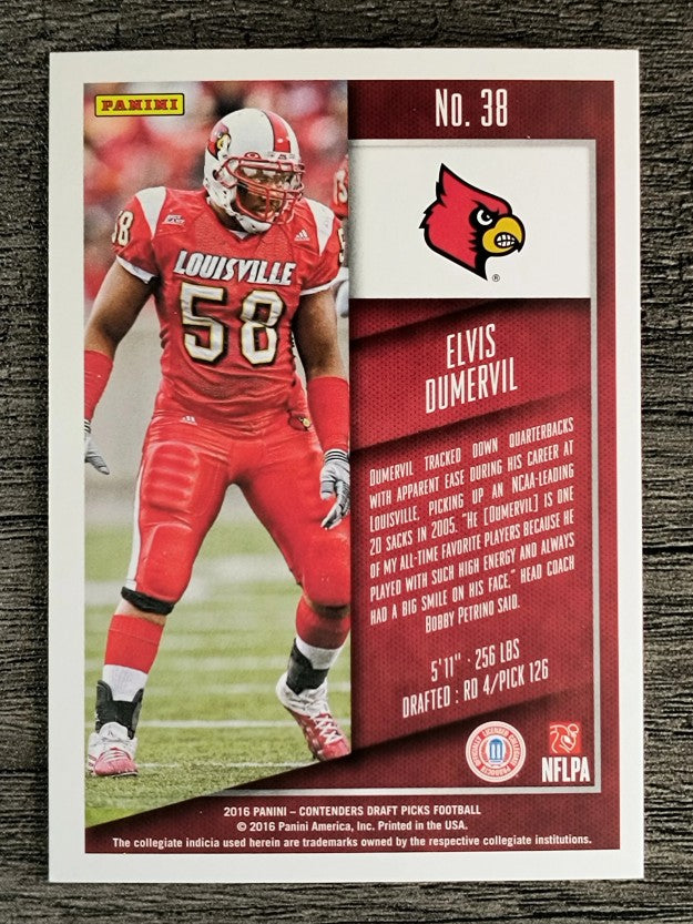 2016 Panini Contenders Draft Picks #38 Elvis Dumervil