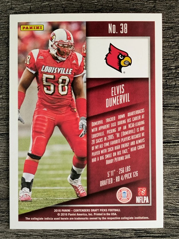 2016 Panini Contenders Draft Picks #38 Elvis Dumervil