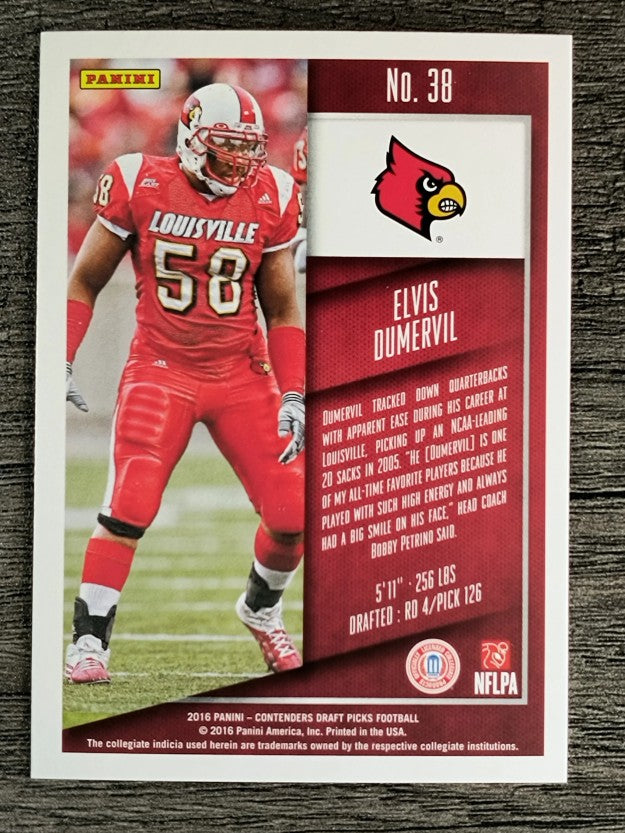 2016 Panini Contenders Draft Picks #38 Elvis Dumervil