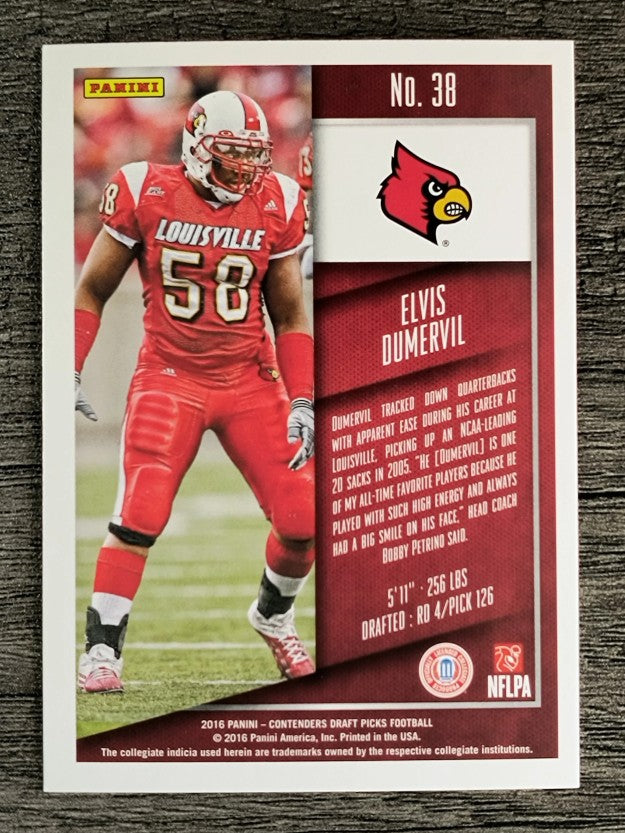 2016 Panini Contenders Draft Picks #38 Elvis Dumervil