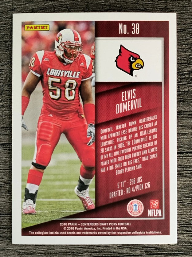 2016 Panini Contenders Draft Picks #38 Elvis Dumervil