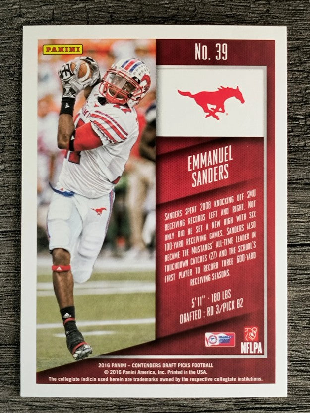 2016 Panini Contenders Draft Picks #39 Emmanuel Sanders
