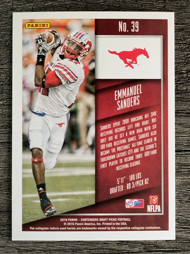 2016 Panini Contenders Draft Picks #39 Emmanuel Sanders