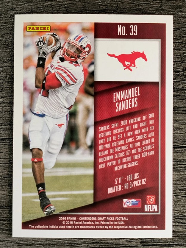2016 Panini Contenders Draft Picks #39 Emmanuel Sanders
