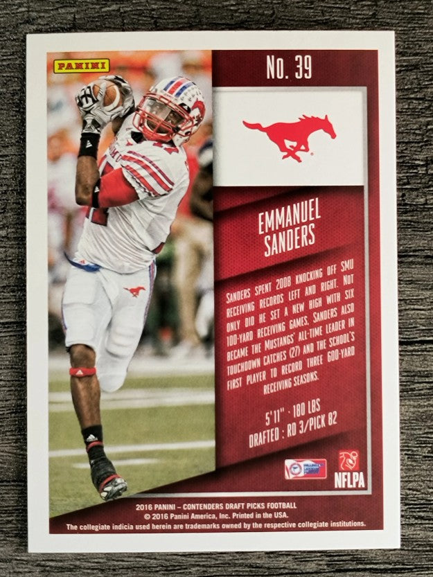 2016 Panini Contenders Draft Picks #39 Emmanuel Sanders