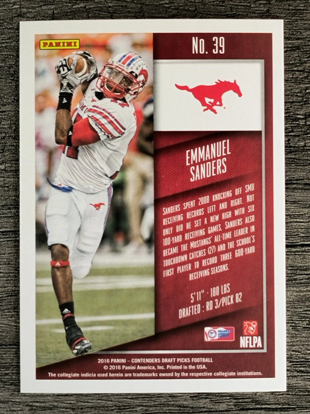 2016 Panini Contenders Draft Picks #39 Emmanuel Sanders