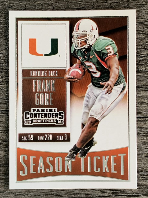 2016 Panini Contenders Draft Picks #40 Frank Gore