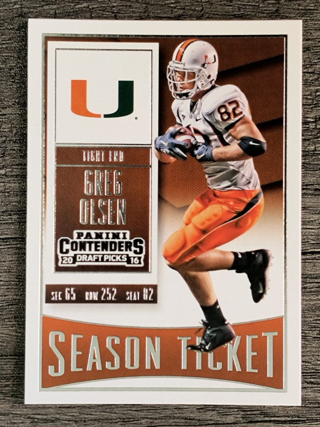 2016 Panini Contenders Draft Picks #42 Greg Olsen