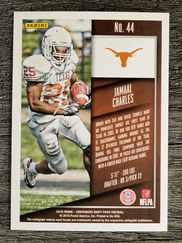 2016 Panini Contenders Draft Picks #44 Jamaal Charles