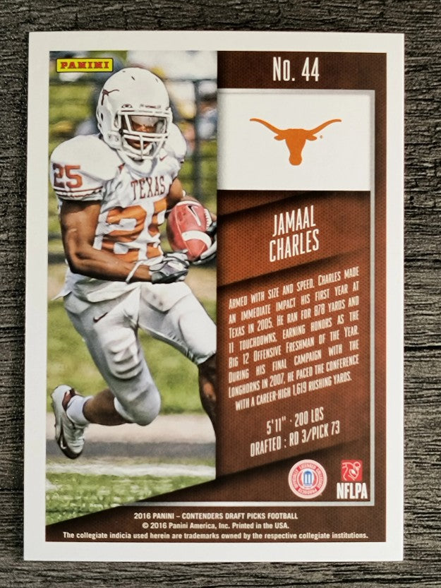 2016 Panini Contenders Draft Picks #44 Jamaal Charles