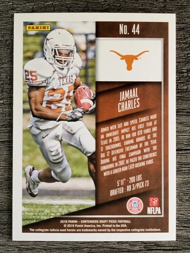 2016 Panini Contenders Draft Picks #44 Jamaal Charles