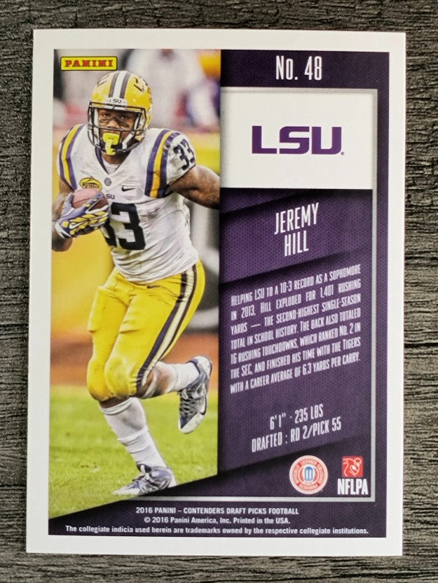 2016 Panini Contenders Draft Picks #48 Jeremy Hill
