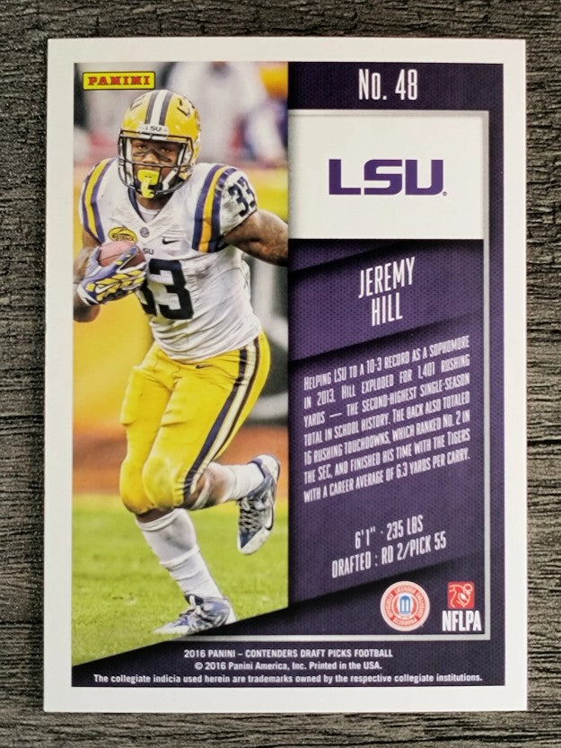 2016 Panini Contenders Draft Picks #48 Jeremy Hill