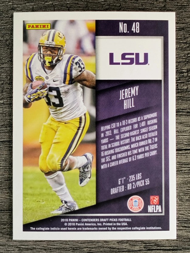 2016 Panini Contenders Draft Picks #48 Jeremy Hill