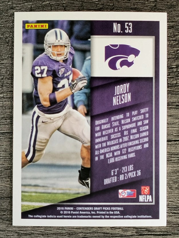 2016 Panini Contenders Draft Picks #53 Jordy Nelson