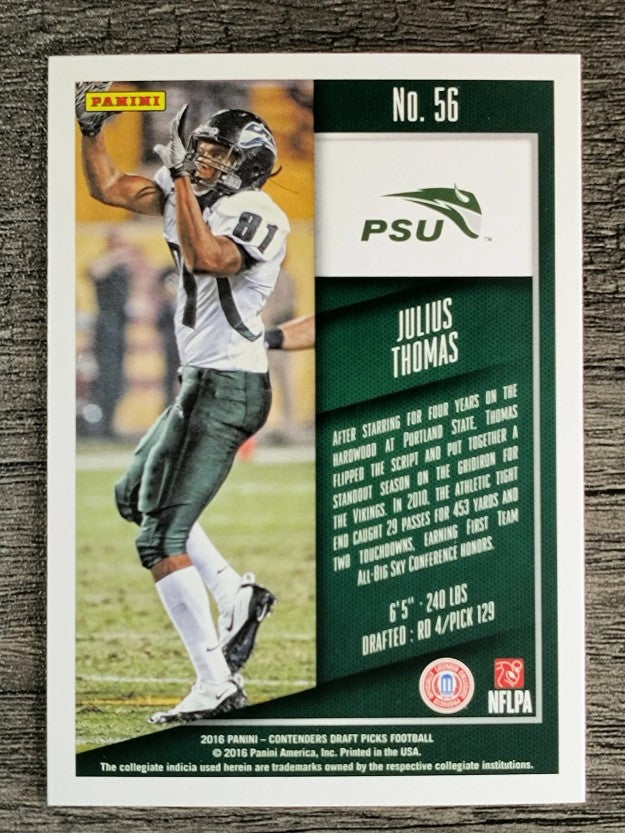 2016 Panini Contenders Draft Picks #56 Julius Thomas