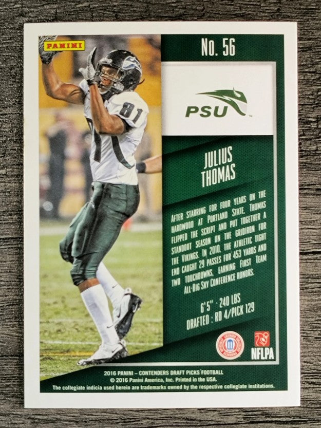 2016 Panini Contenders Draft Picks #56 Julius Thomas