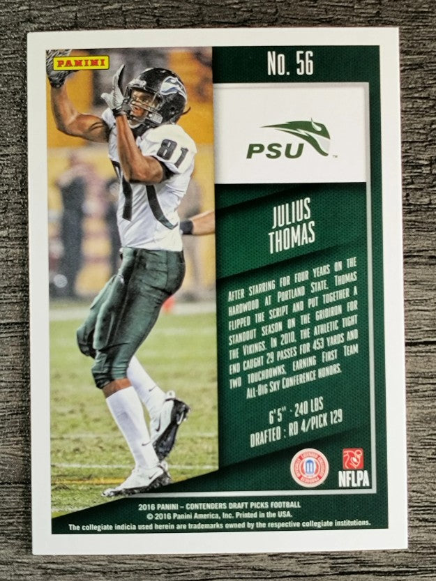 2016 Panini Contenders Draft Picks #56 Julius Thomas