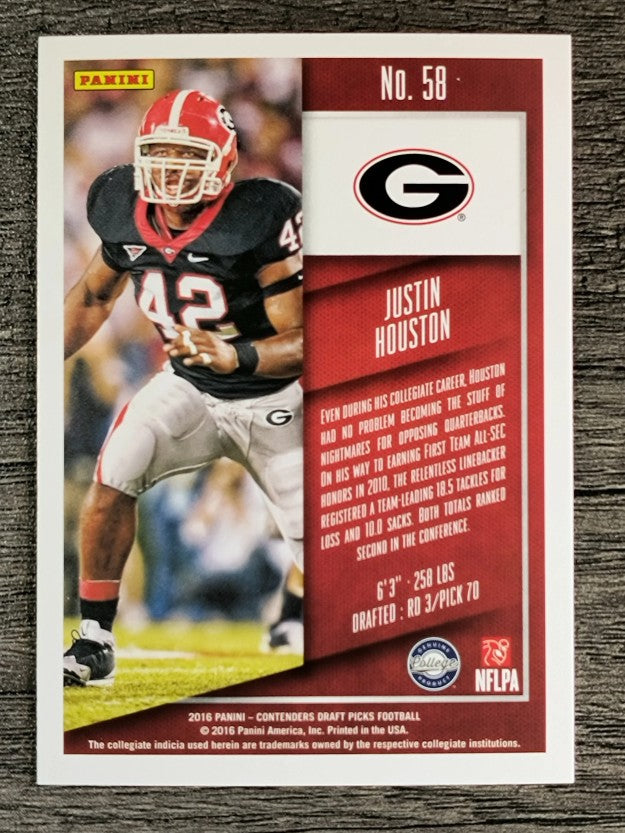 2016 Panini Contenders Draft Picks #58 Justin Houston