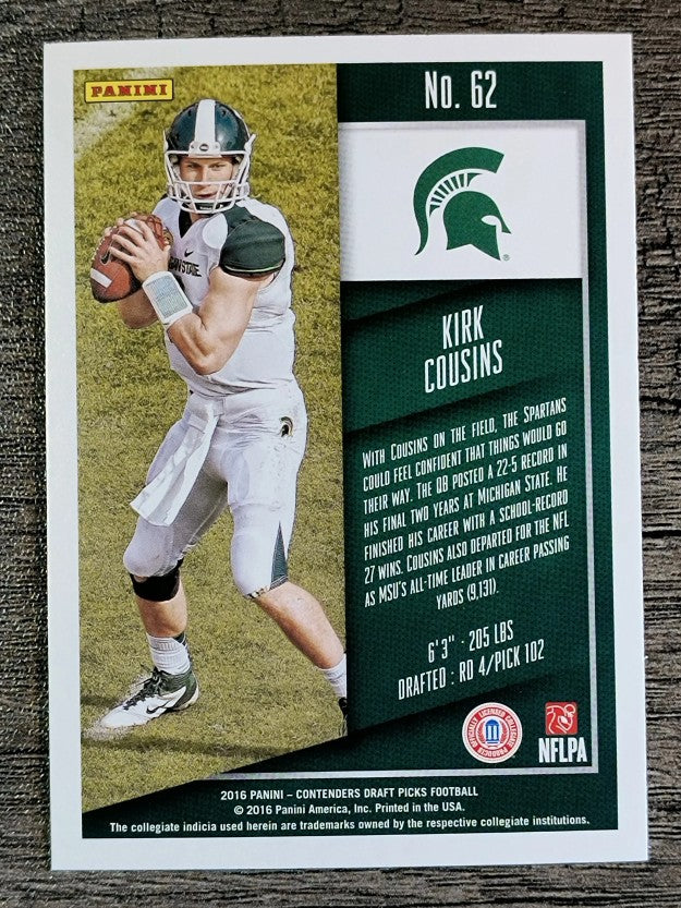 2016 Panini Contenders Draft Picks #62 Kirk Cousins