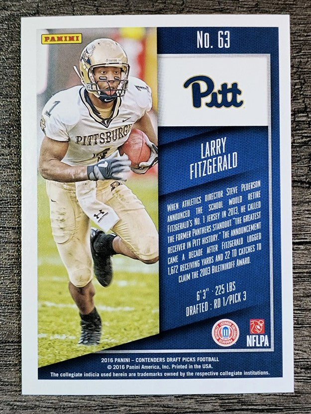 2016 Panini Contenders Draft Picks #63 Larry Fitzgerald