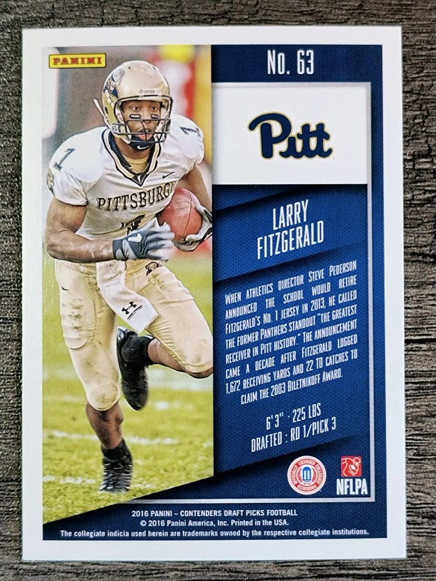 2016 Panini Contenders Draft Picks #63 Larry Fitzgerald