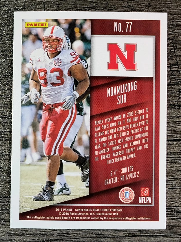 2016 Panini Contenders Draft Picks #77 Ndamukong Suh