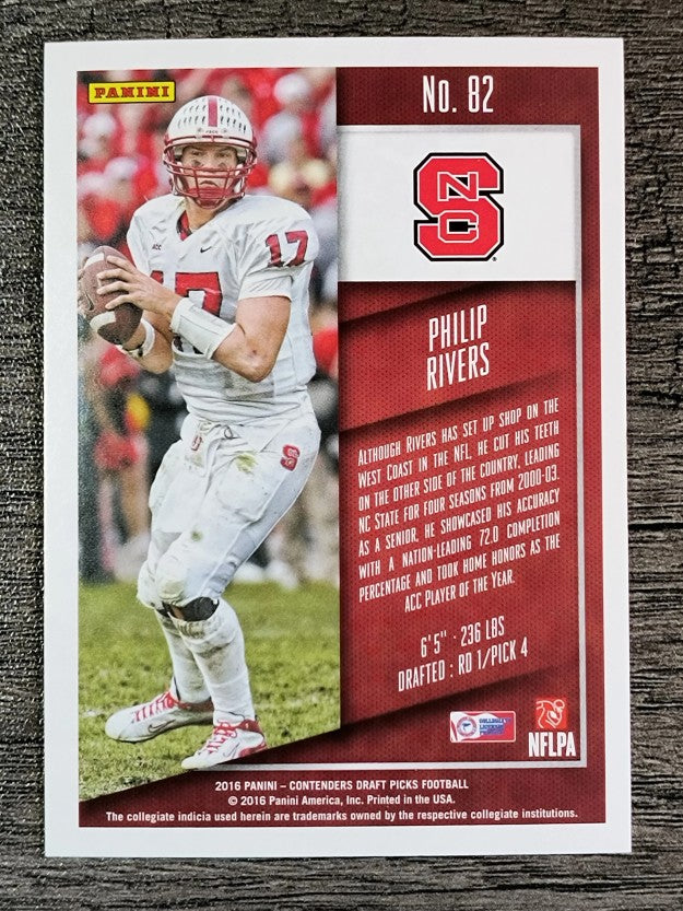 2016 Panini Contenders Draft Picks #82 Philip Rivers