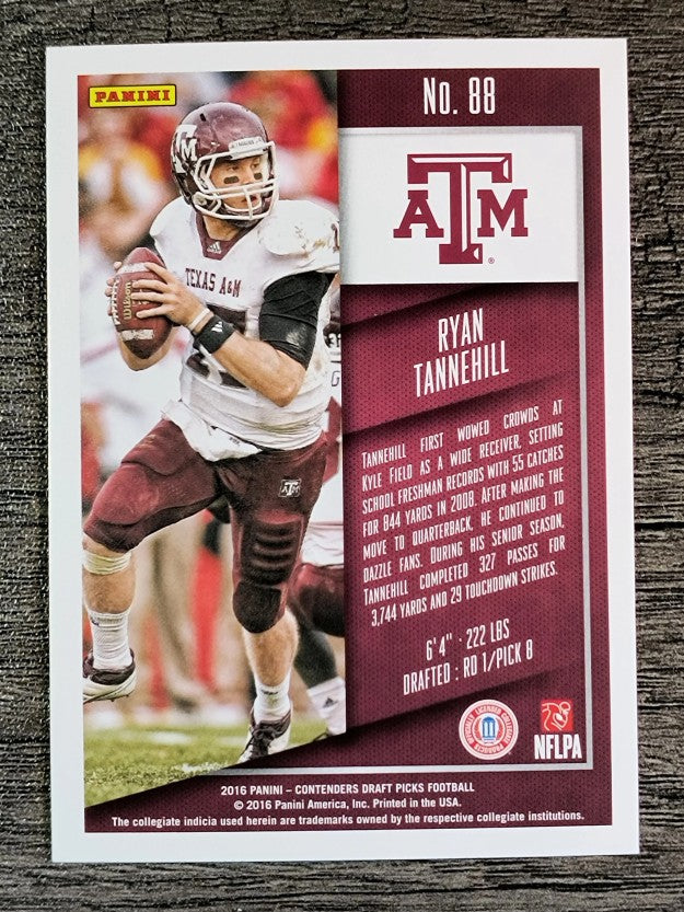 2016 Panini Contenders Draft Picks #88 Ryan Tannehill