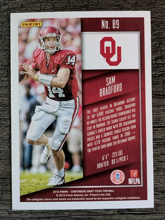 2016 Panini Contenders Draft Picks #89 Sam Bradford