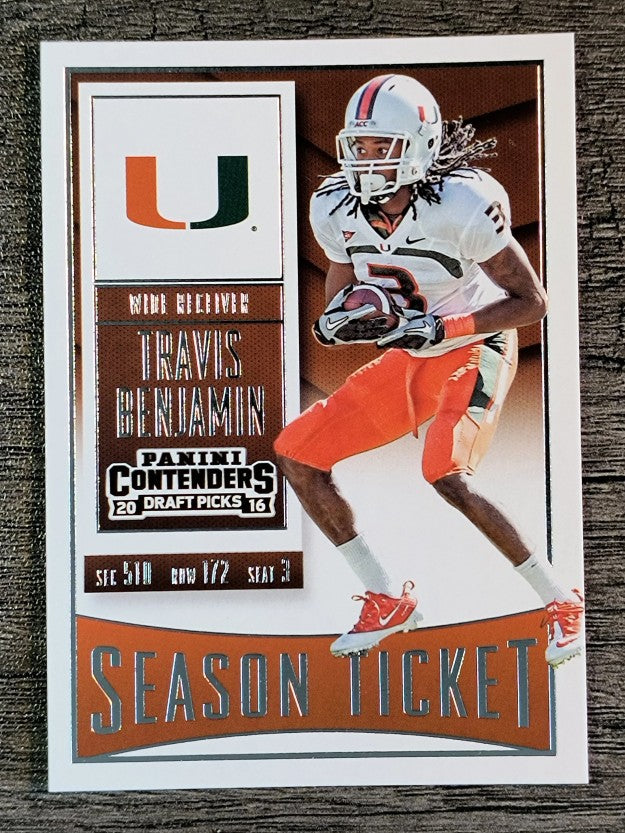 2016 Panini Contenders Draft Picks #97 Travis Benjamin