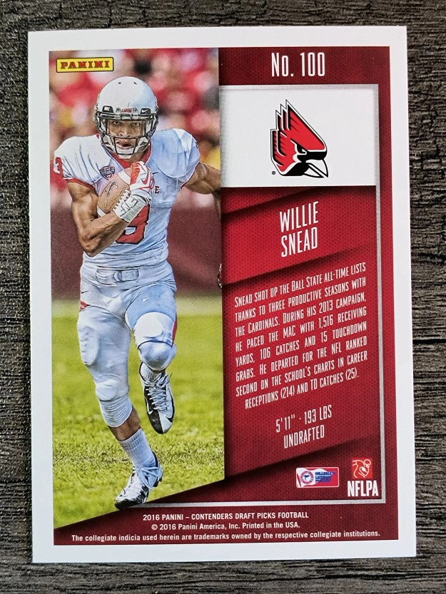 2016 Panini Contenders Draft Picks #100 Willie Snead