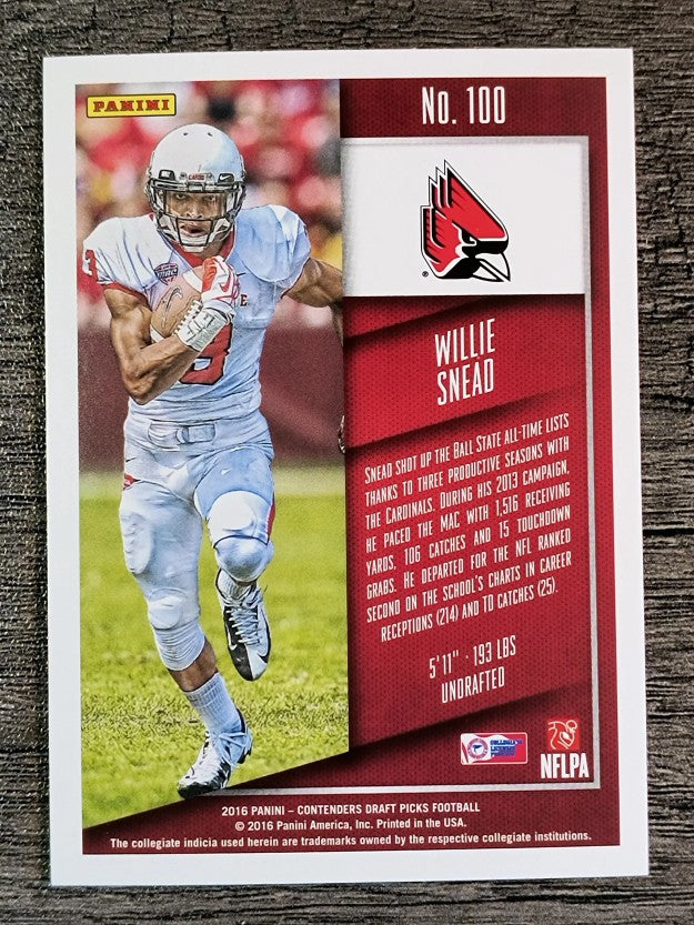 2016 Panini Contenders Draft Picks #100 Willie Snead