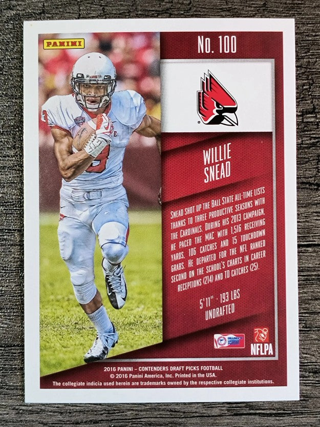 2016 Panini Contenders Draft Picks #100 Willie Snead