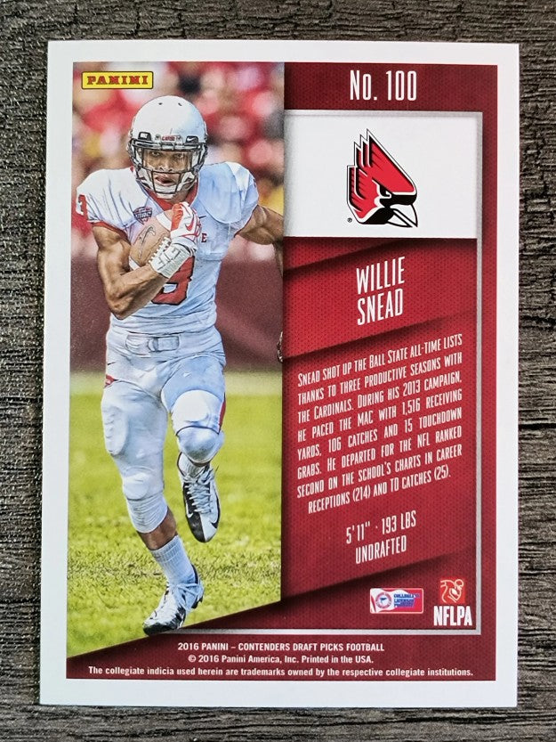 2016 Panini Contenders Draft Picks #100 Willie Snead