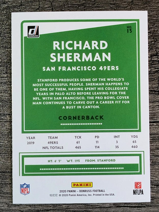 2020 Donruss #13 Richard Sherman