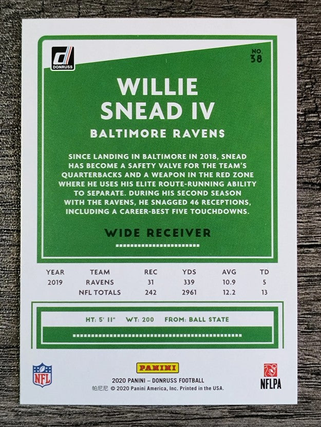 2020 Donruss #38 Willie Snead IV