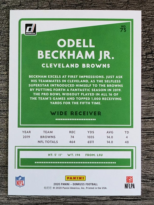 2020 Donruss #73A Odell Beckham Jr.