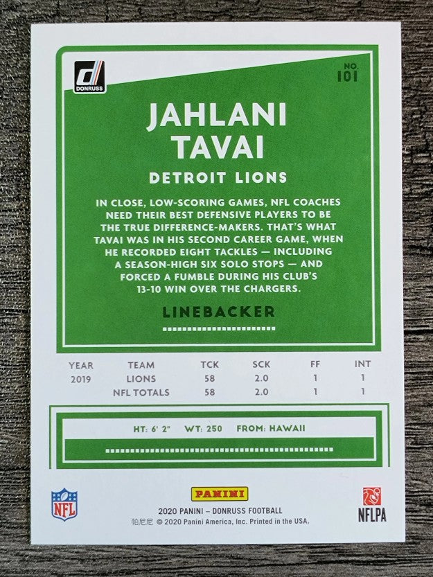 2020 Donruss #101 Jahlani Tavai