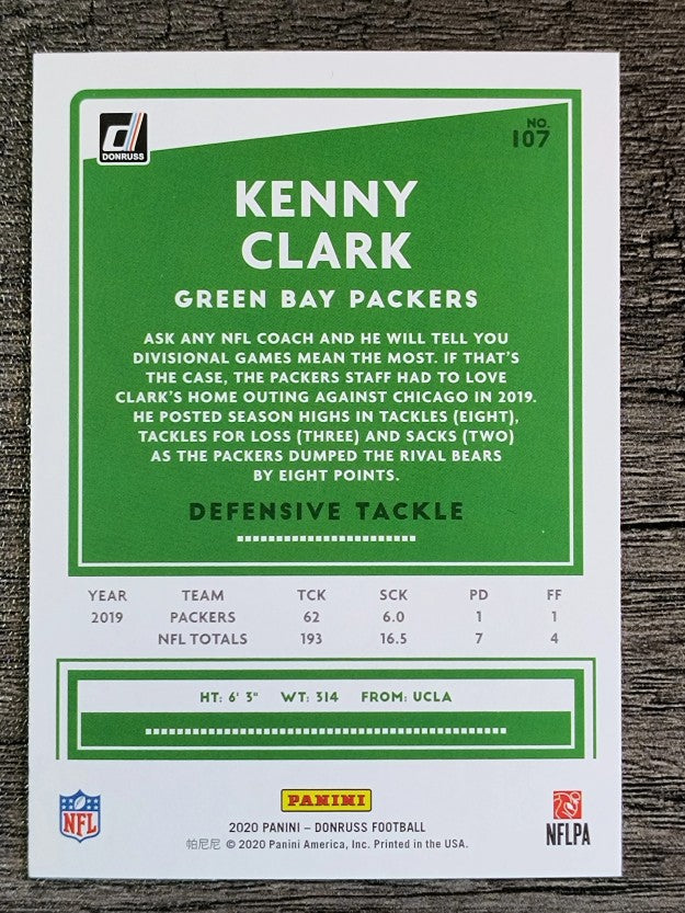 2020 Donruss #107 Kenny Clark